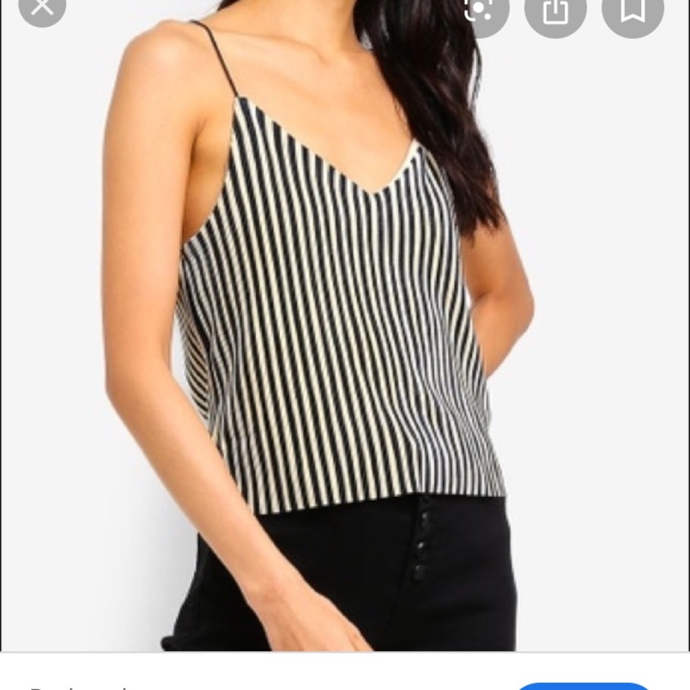 NWT navy and white camisole